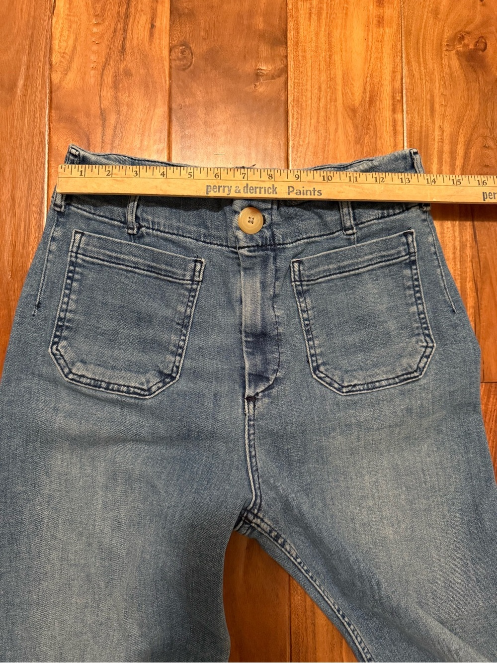 Maeve “The Colette” Medium Blue Cropped Wide-Leg Jeans sz 29 - Picture 6 of 12